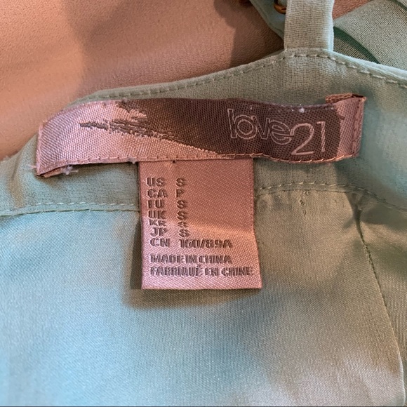 Forever 21 | Pleated Mint Floral Baby Doll Mini Dress - Picture 7 of 12